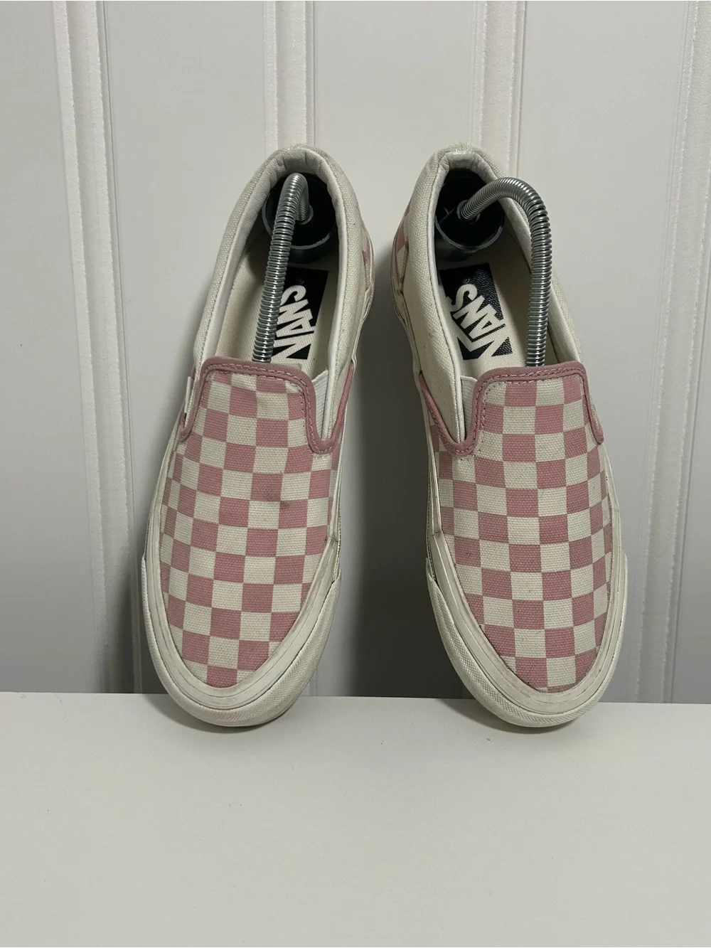 Vans Slip-On Checkerboard Sneakers - Pink/White 98 lx - Picture 6 of 8